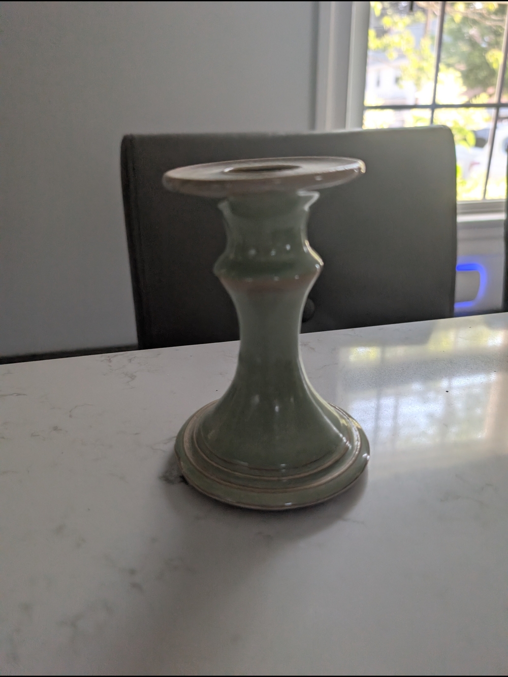 Irish Pottery Green Ceramic Candle Holder
